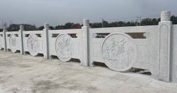 晋中芝麻白河道栏杆 石材栏杆