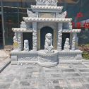 晋中芝麻白中国黑石材套墓 花岗岩墓碑