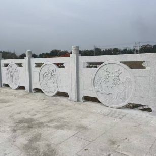 晋中芝麻白河道栏杆 石材栏杆