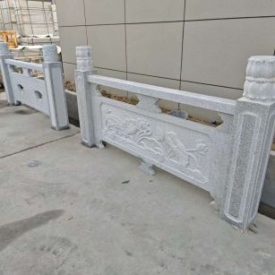 晋中芝麻白河道栏杆 石材栏杆