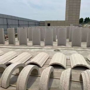 晋中黄金麻别墅柱皮 异形 线条定制